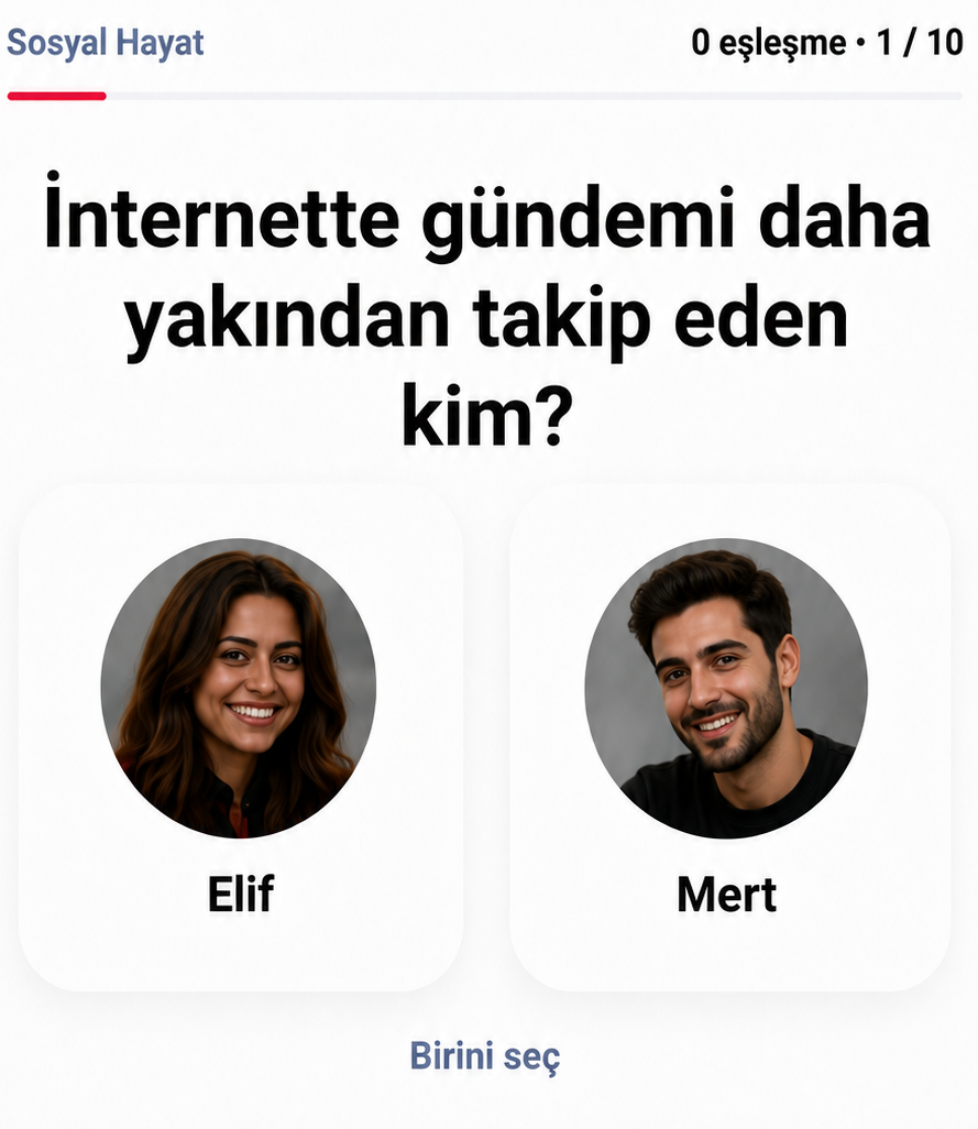 Sence Kim oyun ekranı
