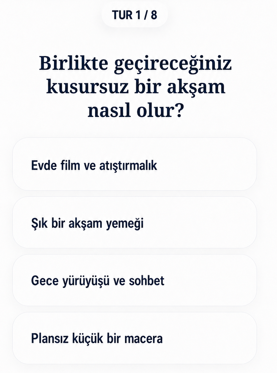 Uyum Testi oyun ekranı